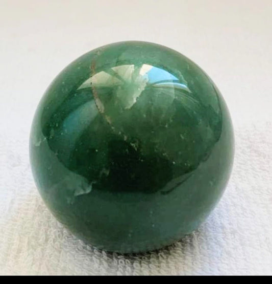 Enchanting Green Brazilian Aventurine Sphere - 287g, 56mm Diameter