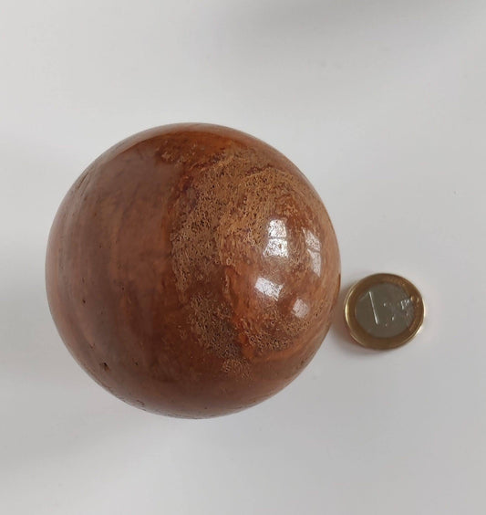 Captivating Harmony: Brazilian Yellow Jasper Sphere - Embrace Tranquility and Energize Your Space