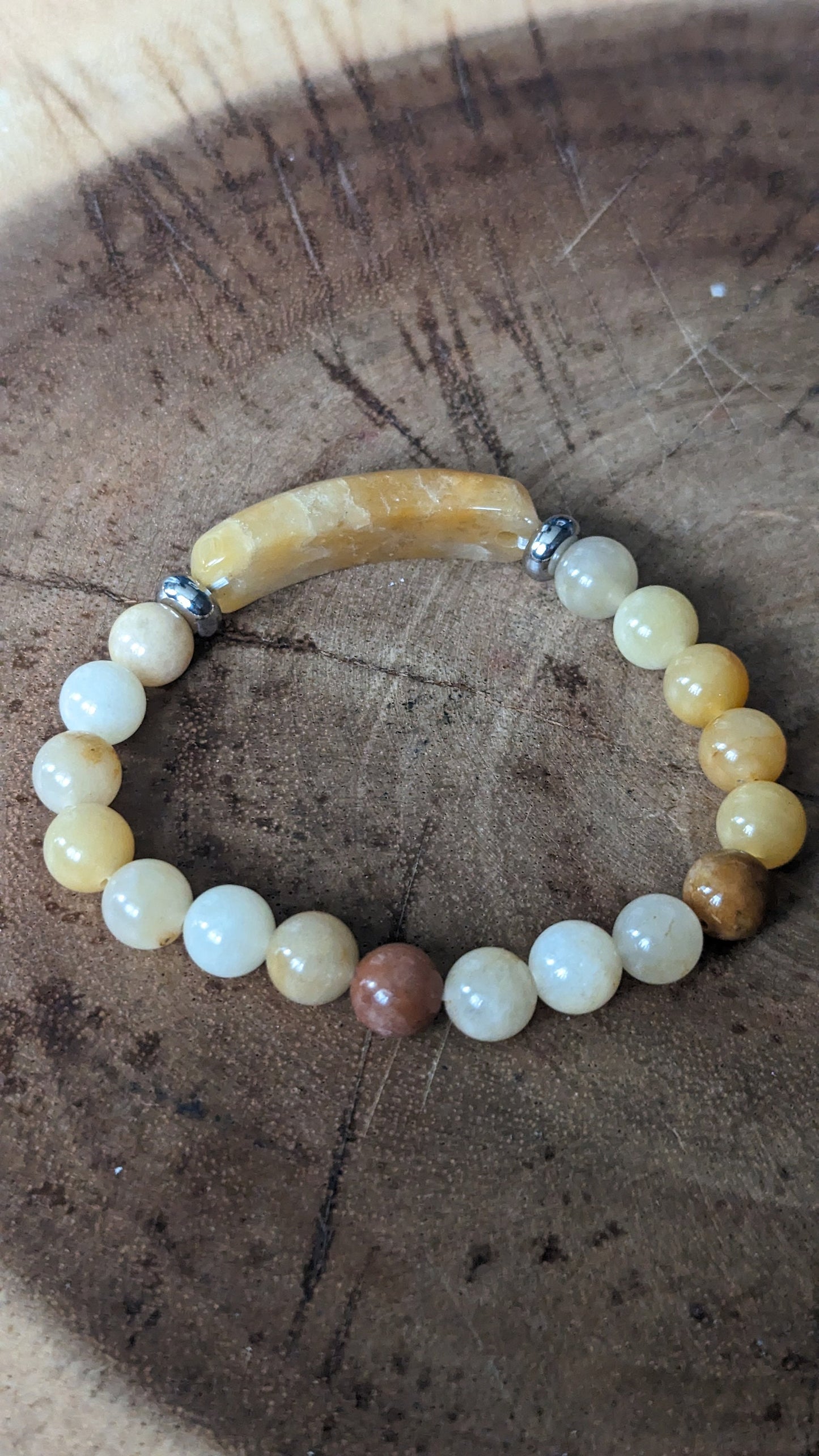 Earth Brown Topaz Harmony Bracelet: A Handcrafted Statement of Elegance and Earthy Charm